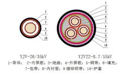 26/35kV及以下交聯(lián)聚乙烯絕緣電力電纜結(jié)構(gòu)圖